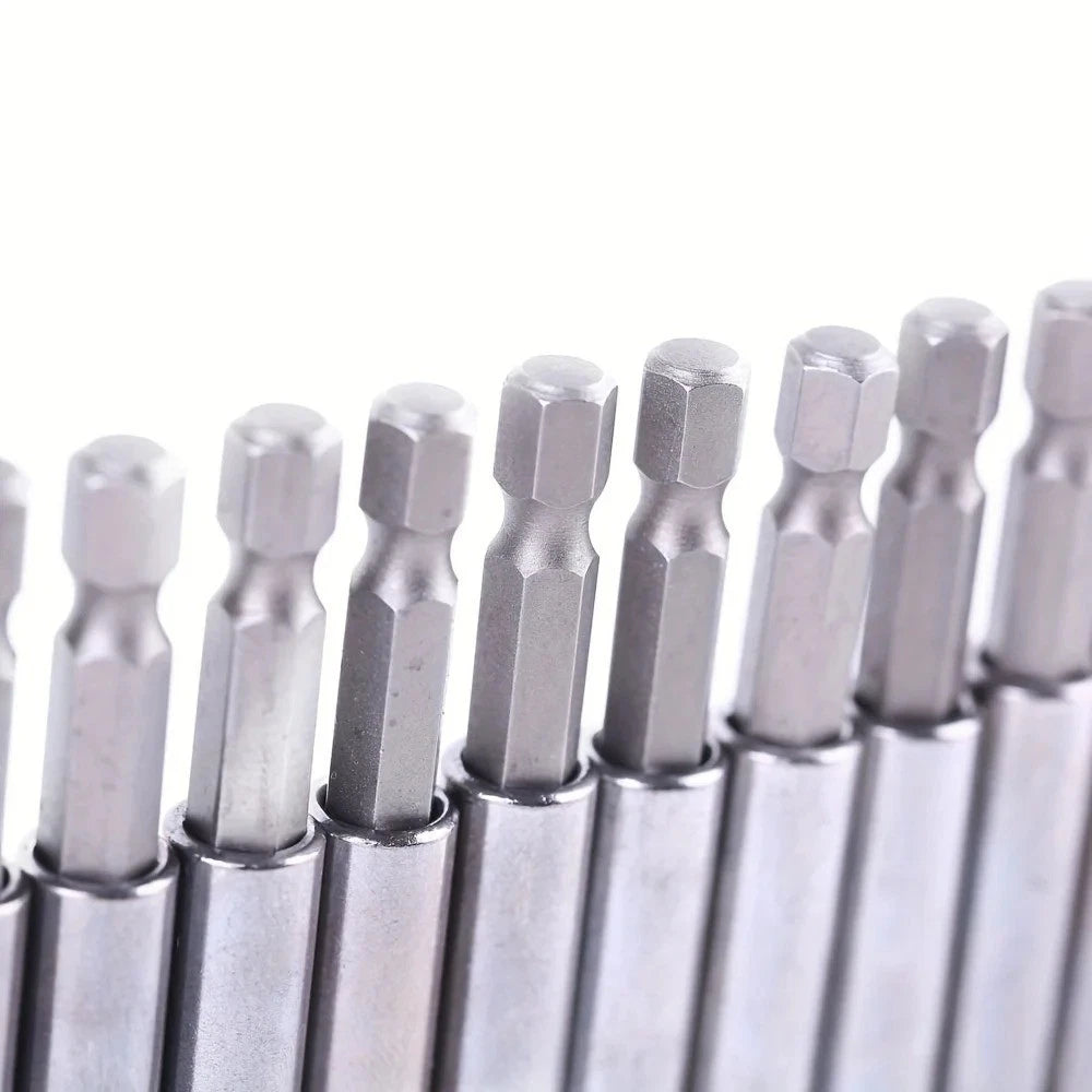 10Pcs Magnetic Bit Holder Extension 1/4in Hex Shank 60mm Drill Tool