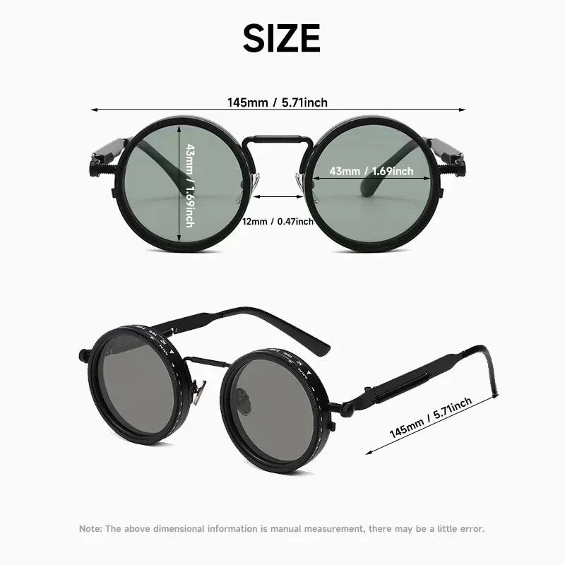 Polarized Round Sunglasse ND9 Adjustable Dimming Retro Fishing UV400 Shade Eyewa