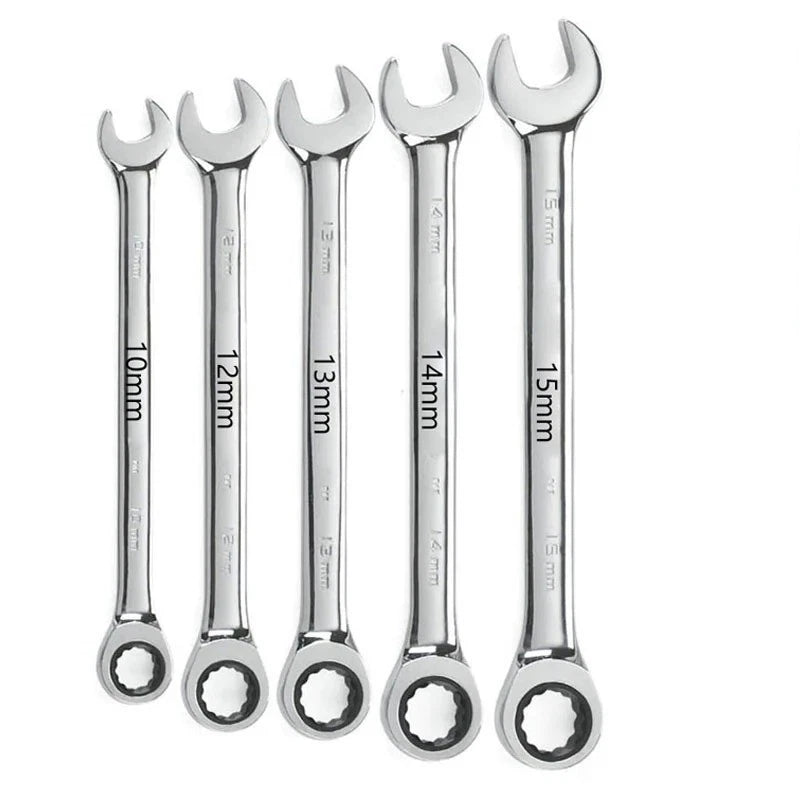 12Point Metric Ratchet Wrench 6mm-22mm Combination Spanner Chrome Vanadium Steel