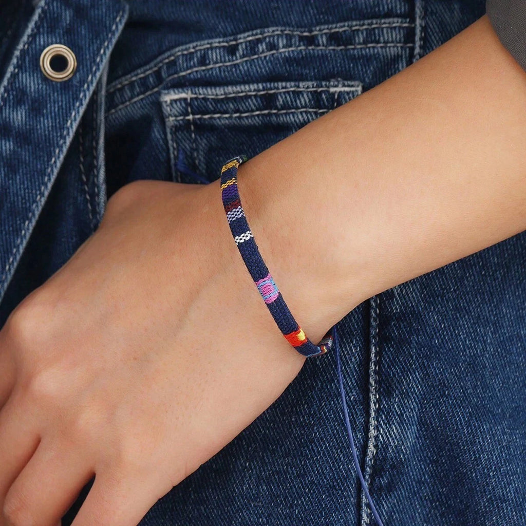 12PCS Boho Braided Beach Bracelet Set Handmade Surfer Bracelets Unisex