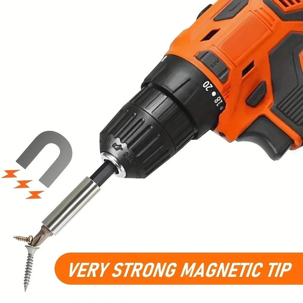 10Pcs Magnetic Bit Holder Extension 1/4in Hex Shank 60mm Drill Tool