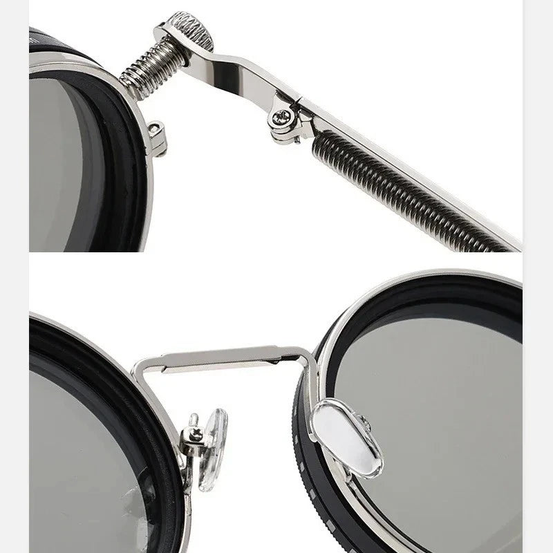Polarized Round Sunglasse ND9 Adjustable Dimming Retro Fishing UV400 Shade Eyewa