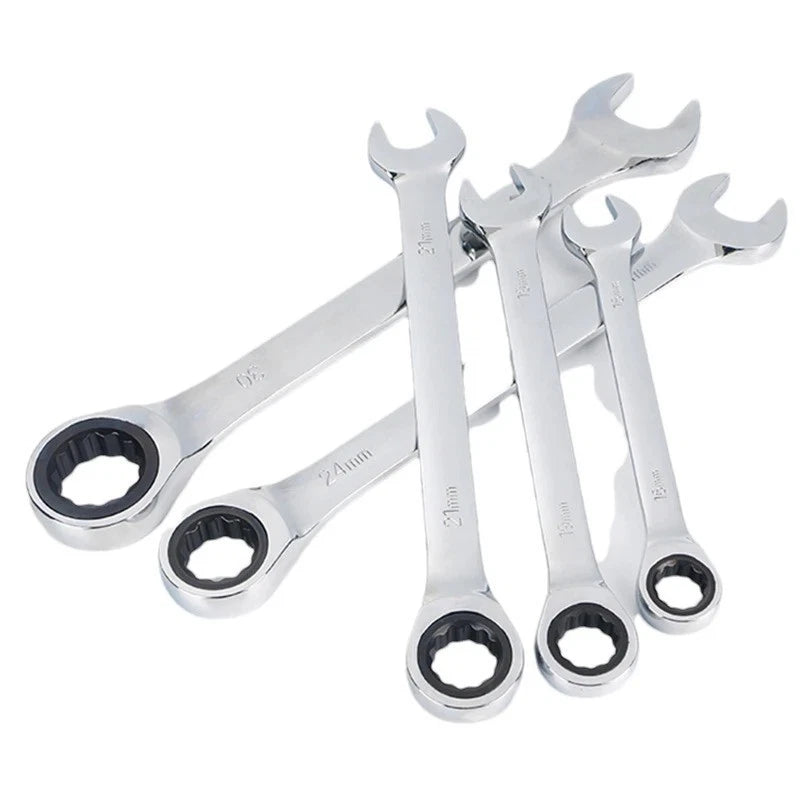 12Point Metric Ratchet Wrench 6mm-22mm Combination Spanner Chrome Vanadium Steel