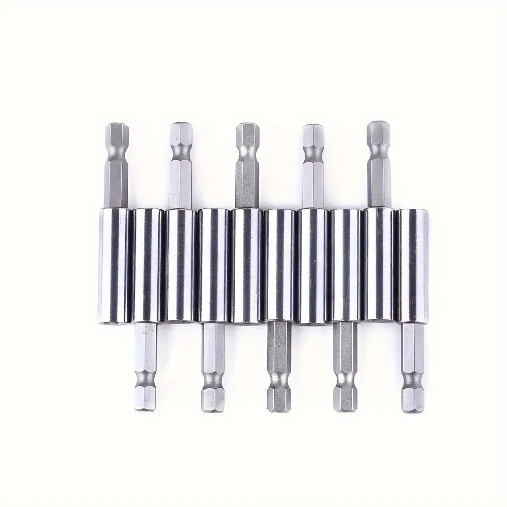 10Pcs Magnetic Bit Holder Extension 1/4in Hex Shank 60mm Drill Tool