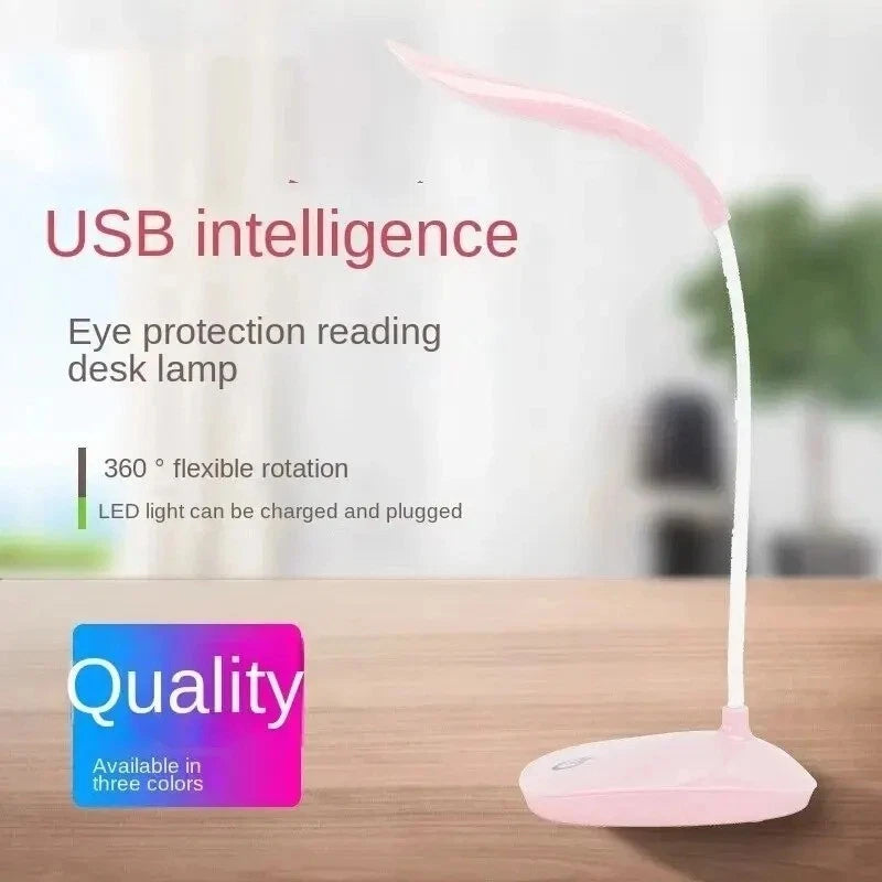 LED Desk Lamp Touch Dimmable USB Reading Light Eye Care for Office Bedroom Study