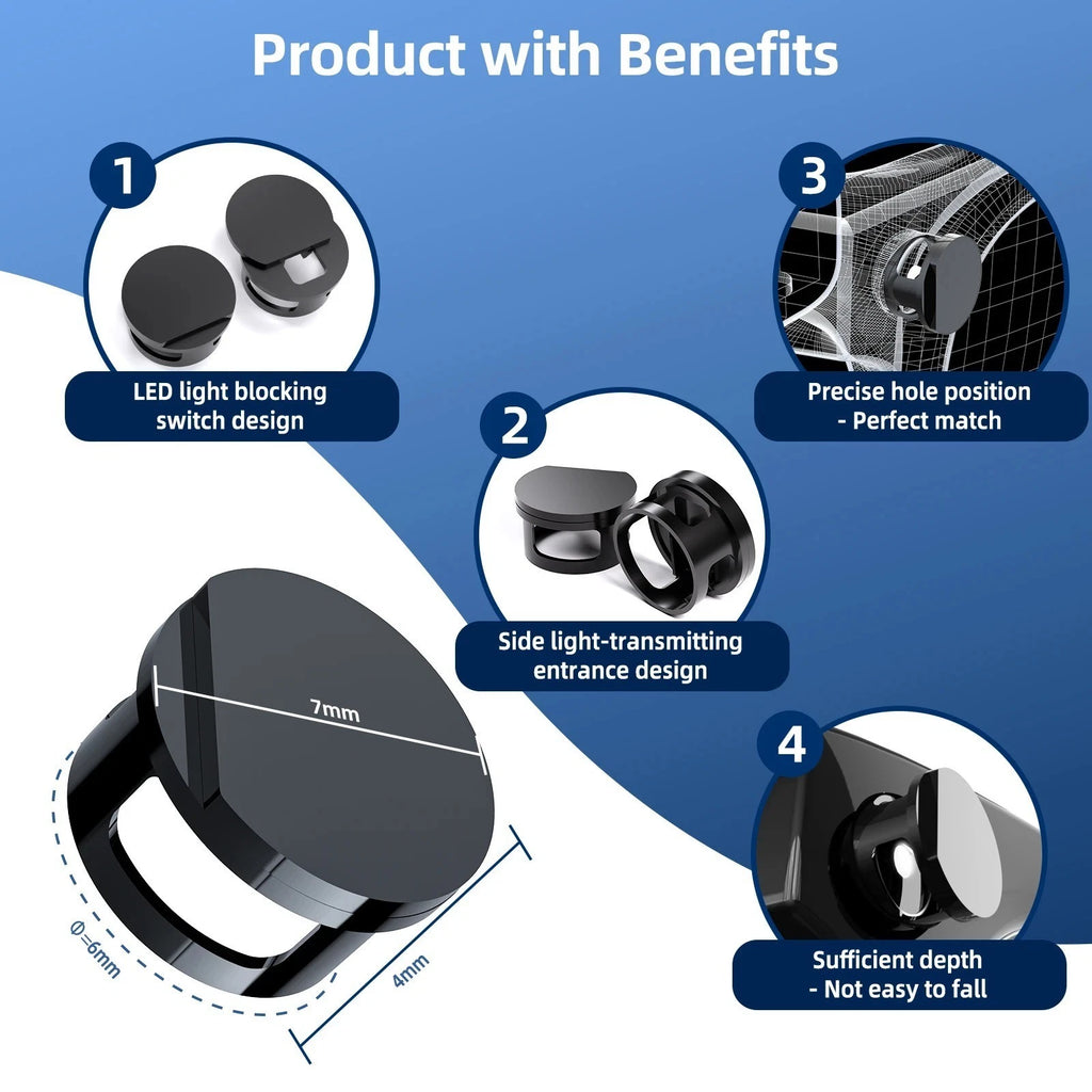 2/6Pcs LED Light Blocking Covers for Ray-Ban Meta Wayfarer/Skyle<wbr/>r/Headliner/Oa<wbr/>kl