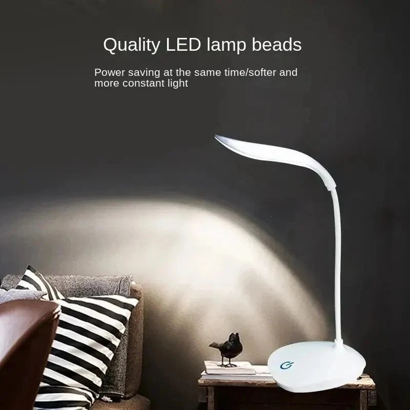 LED Desk Lamp Touch Dimmable USB Reading Light Eye Care for Office Bedroom Study