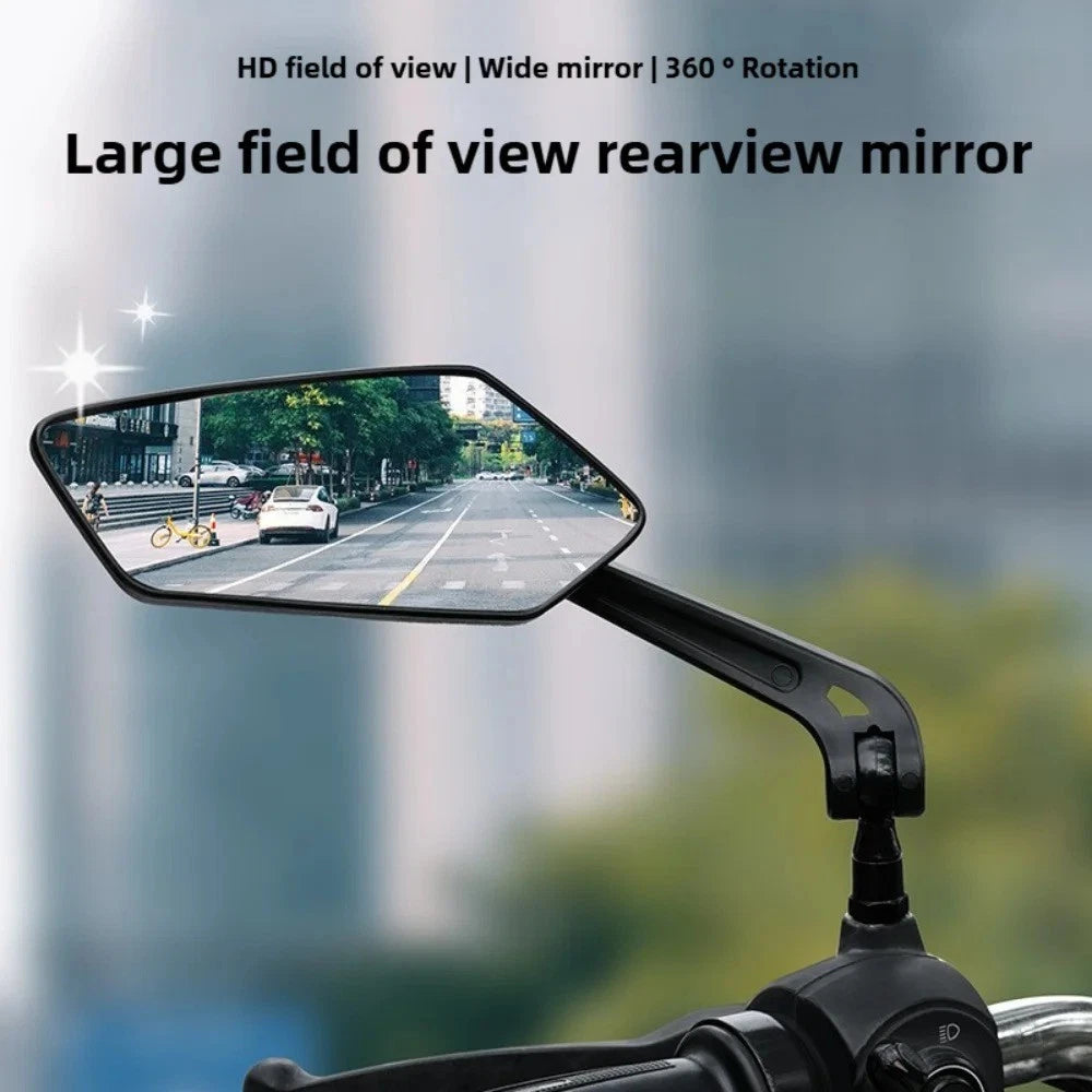 2X Cycling Bike Handlebar Mirror 22-25mm For Mountain Road Bike E-Bike Scooter N