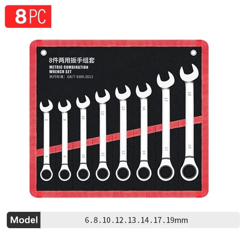 12Point Metric Ratchet Wrench 6mm-22mm Combination Spanner Chrome Vanadium Steel