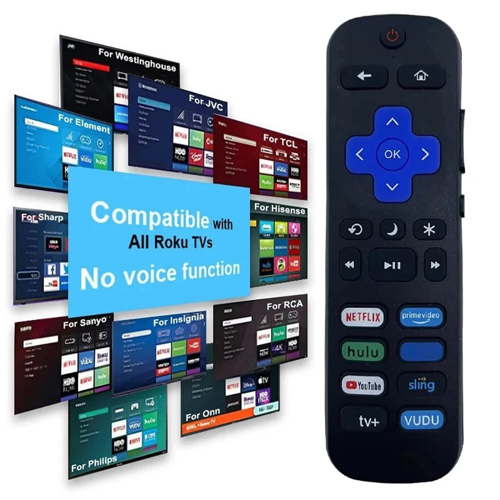 Replacement Remote Control for Roku TV Streaming Player IR Controller Compatible