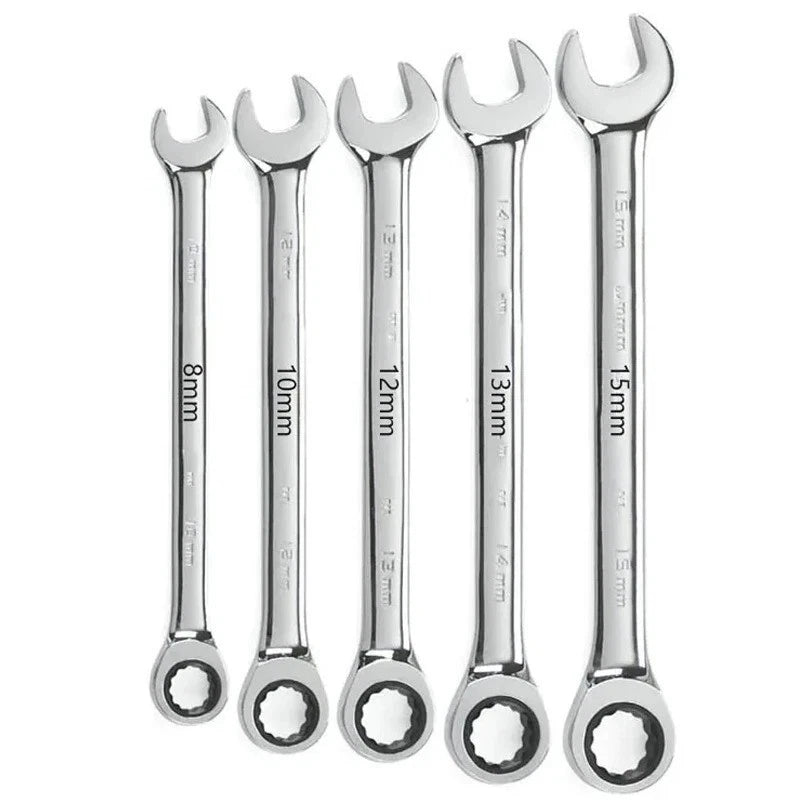 12Point Metric Ratchet Wrench 6mm-22mm Combination Spanner Chrome Vanadium Steel