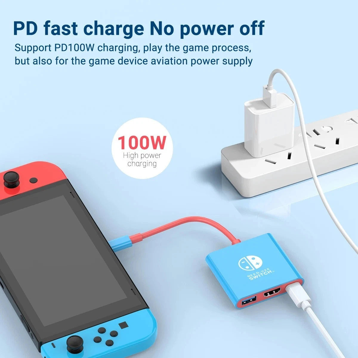 HDMI TV Dock For Nintendo Switch 1/2/OLED Docking Replacement Adapter Converter