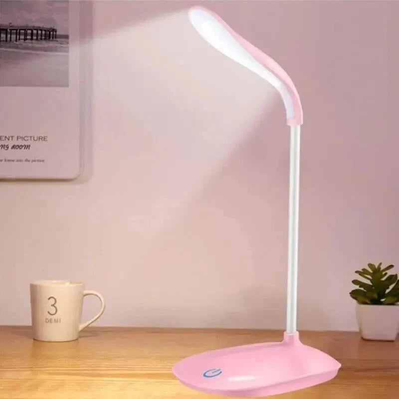 LED Desk Lamp Touch Dimmable USB Reading Light Eye Care for Office Bedroom Study