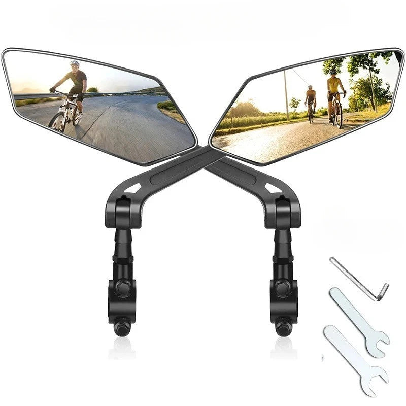 2X Cycling Bike Handlebar Mirror 22-25mm For Mountain Road Bike E-Bike Scooter N